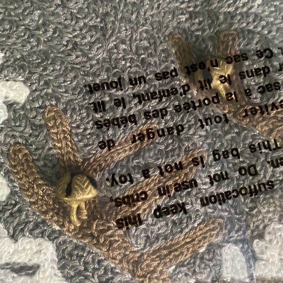 Pottery Barn Moose Crewel Embroidered Pillow Cover with Jingle Bell Accents 🔔 - Picture 15 of 15